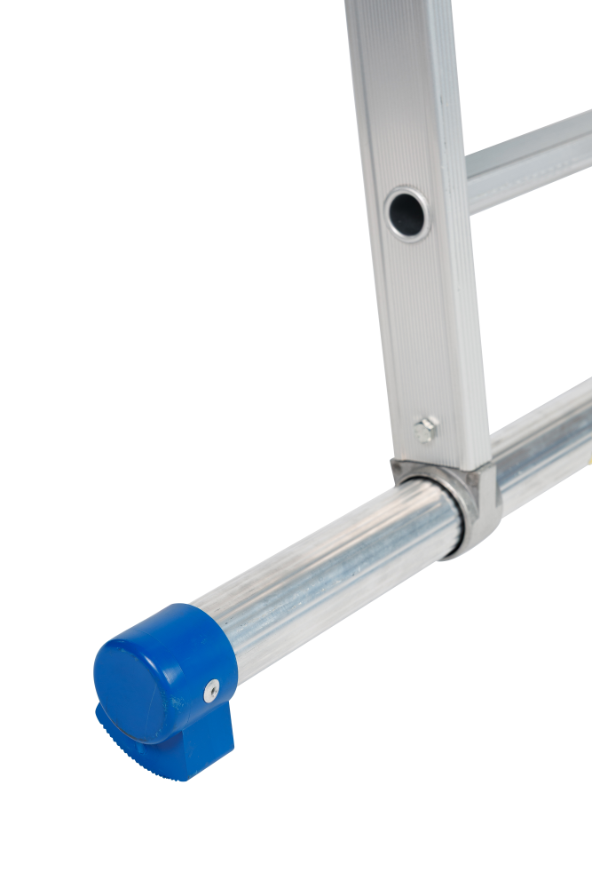 Echelle coulissante / 2 x 18, pieds droits, non transformable, STAB2124, roulettes de façade