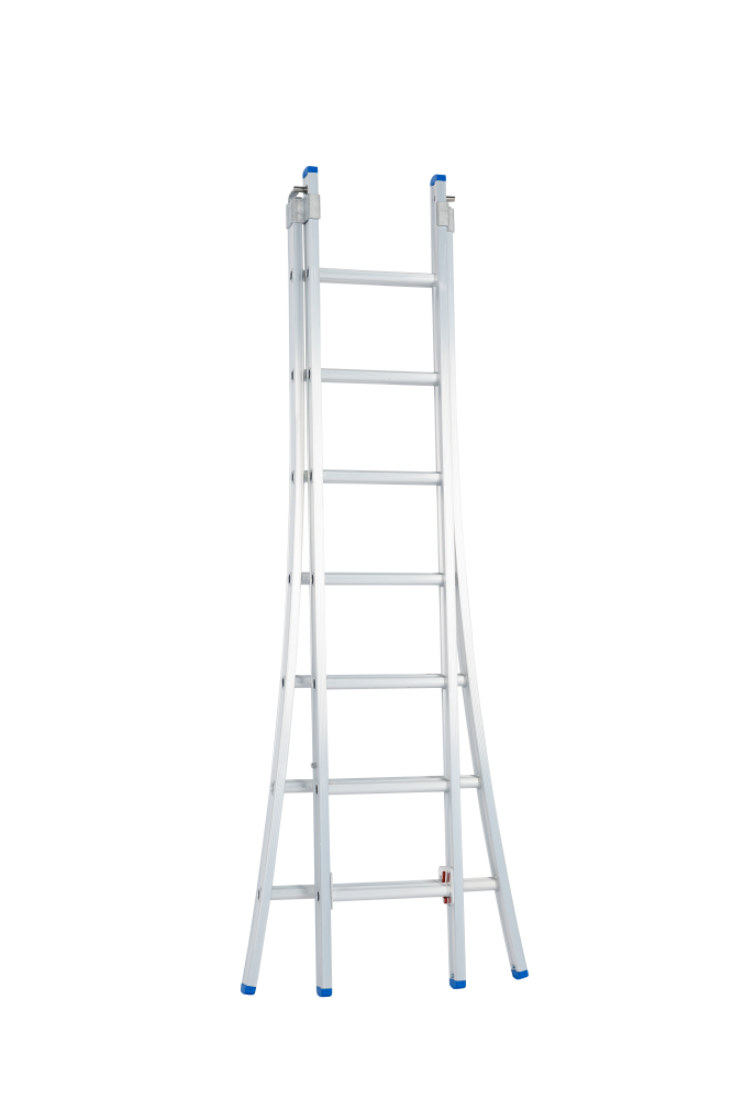 Schuifladder / 2 x 7, open voet, reform