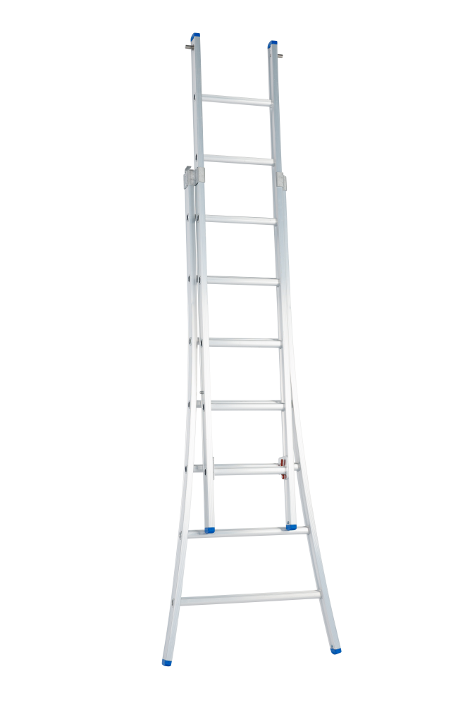 Schuifladder / 2 x 7, open voet, reform