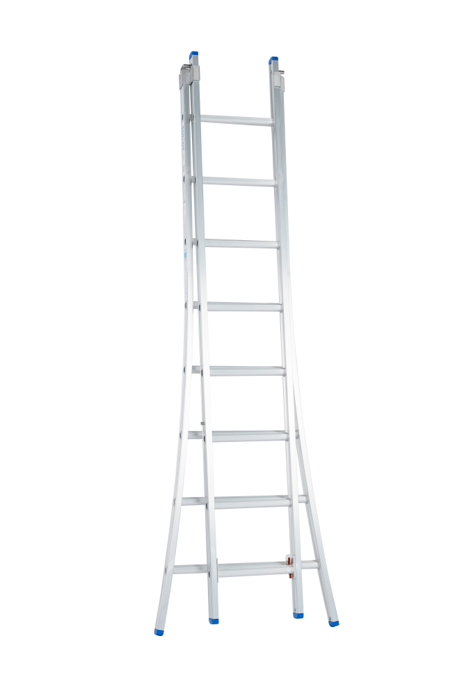 Schuifladder / 2 x 8, open voet, reform