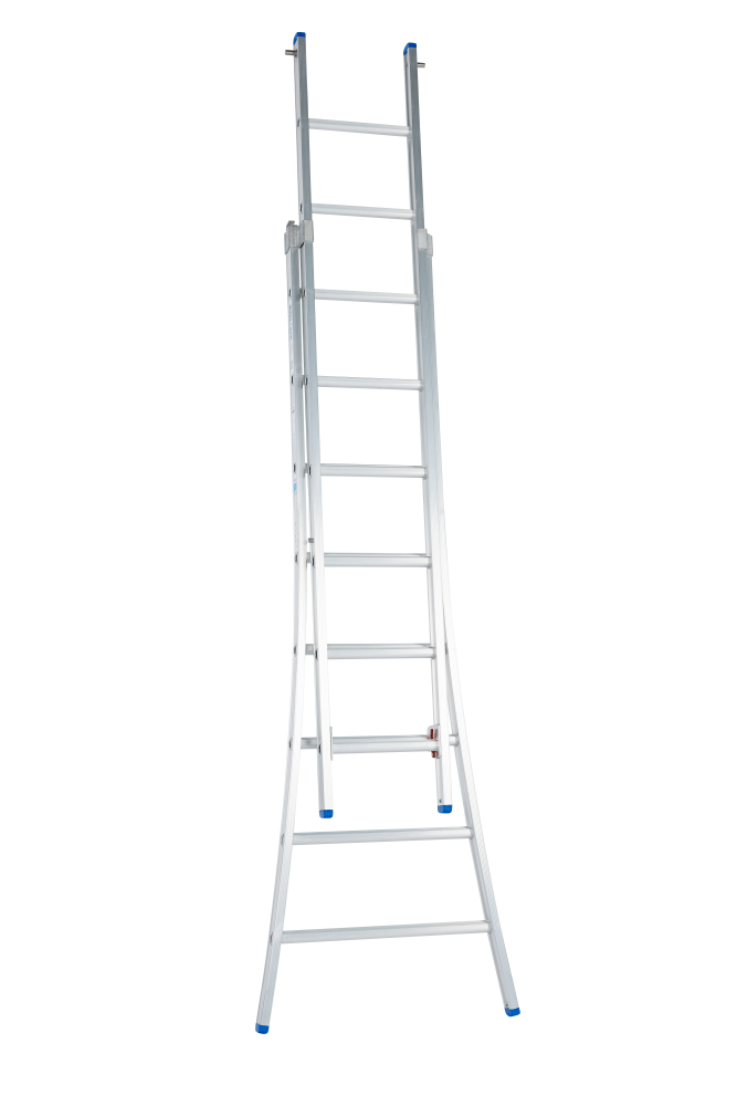 Schuifladder / 2 x 8, open voet, reform