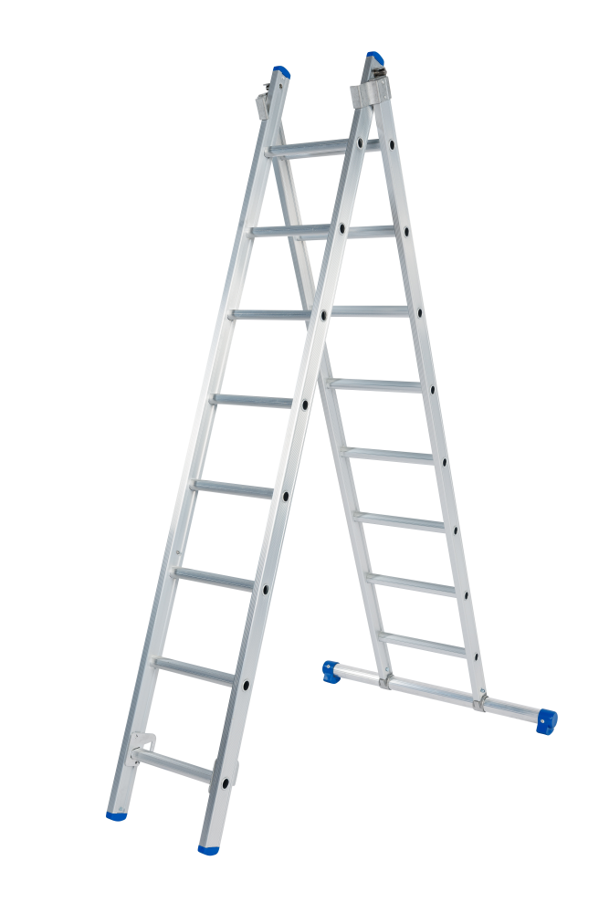 Echelle coulissante / 2 x 8, pieds droits, transformable, STAB290