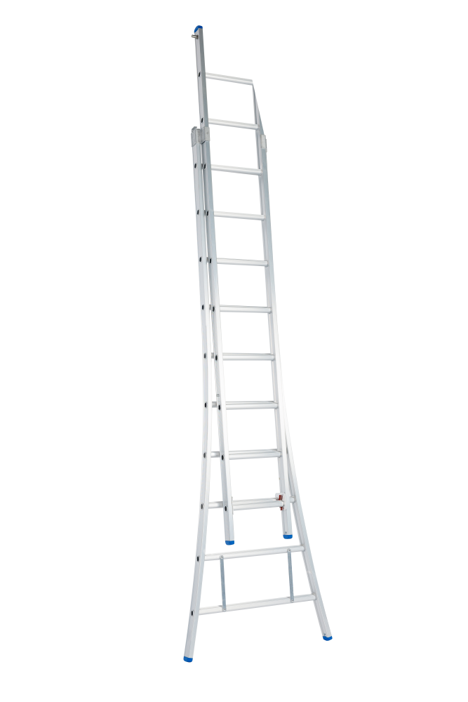 Schuifladder / 2 x 10, open voet, reform