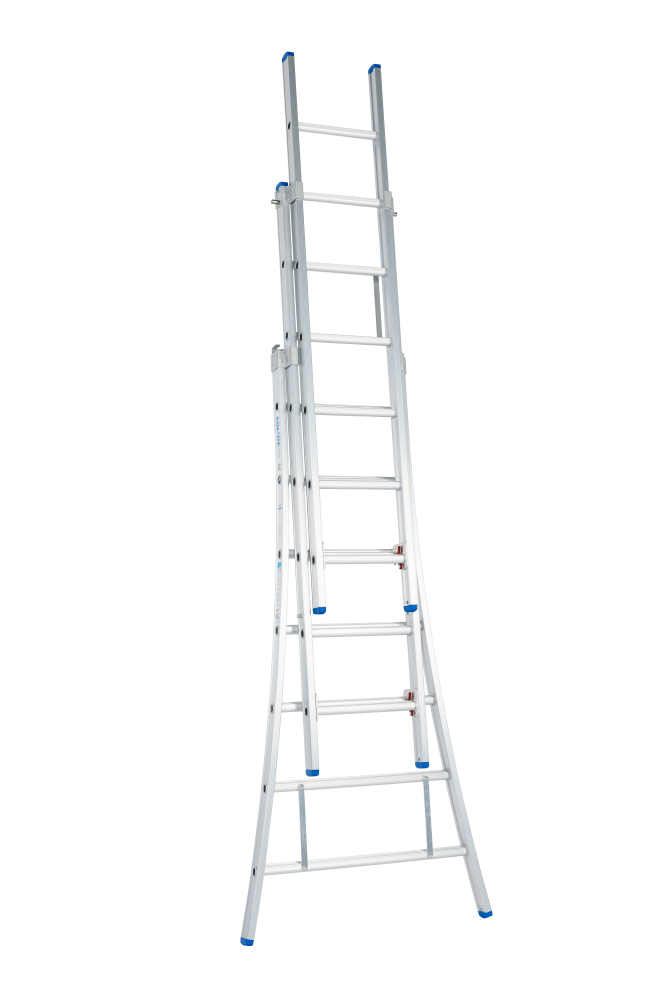 Schuifladder / 3 x 7, open voet, reform