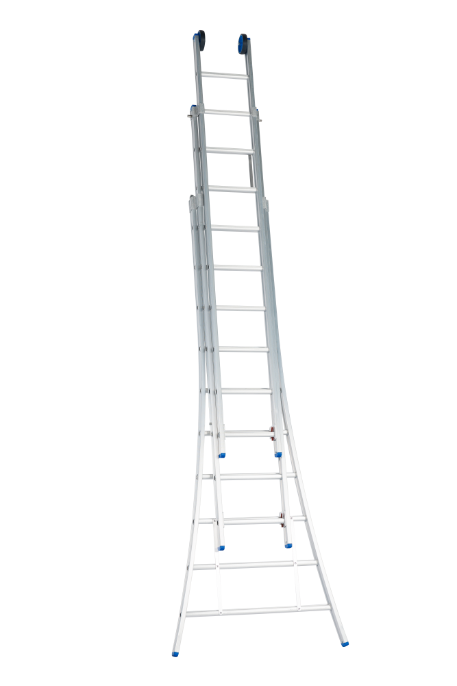 Schuifladder / 3 x 10, open voet, reform, gevelrollen