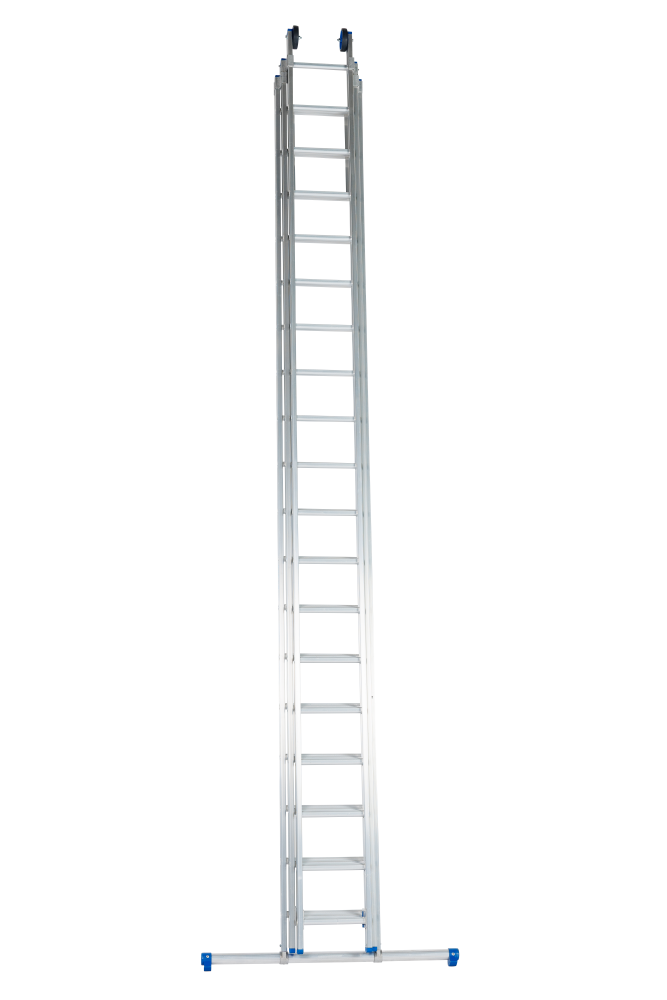 Schuifladder / 3 x 18, rechte voet, niet reform, STAB3124, gevelrollen