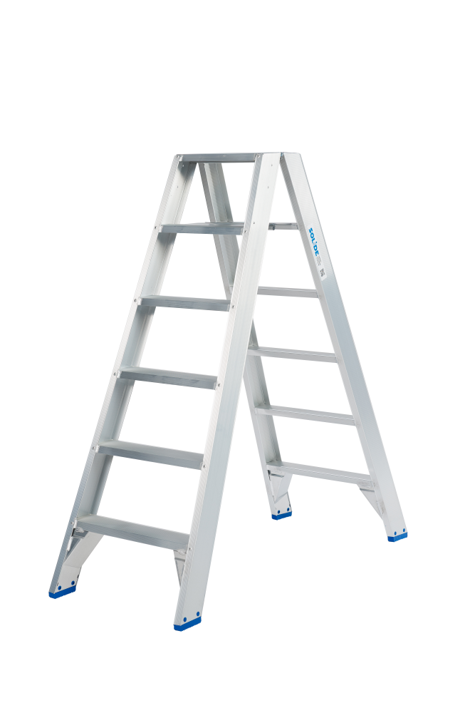 Dubbele trapladder / 2 x 6 treden