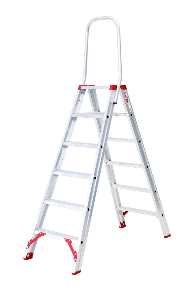 Eco Professional Dubbele trapladder / 2 x 6 treden, vaste beugel