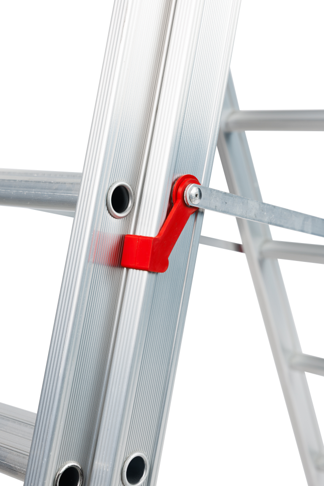 Eco Professional series 3-delige ladder / 3 x 8, gebogen voet, reform, spreidbeveiliging