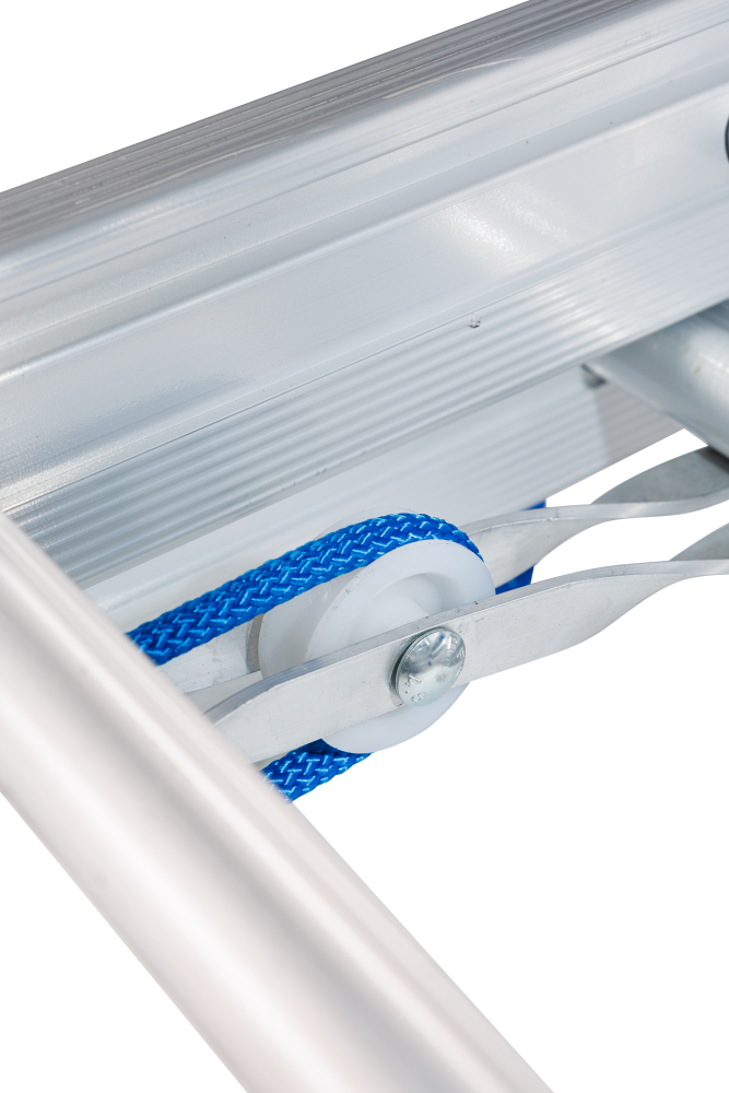 Echelle coulissante à corde / 2 x 26, STAB3124, roulettes de façade