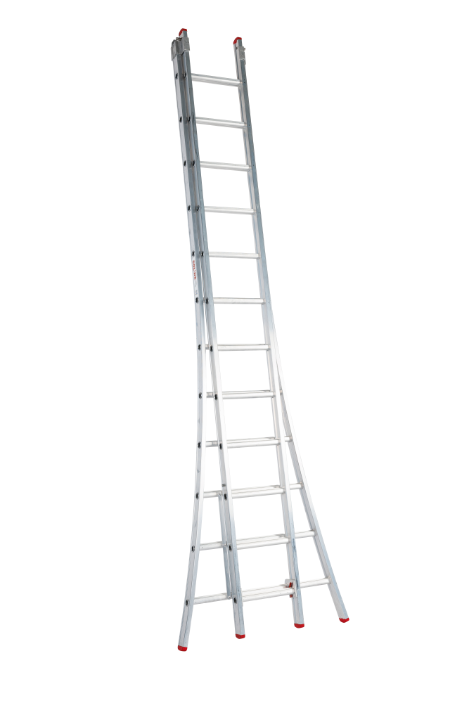 Eco Professional series échelle 2 éléments / 2 x 12, pieds évasés, transformable