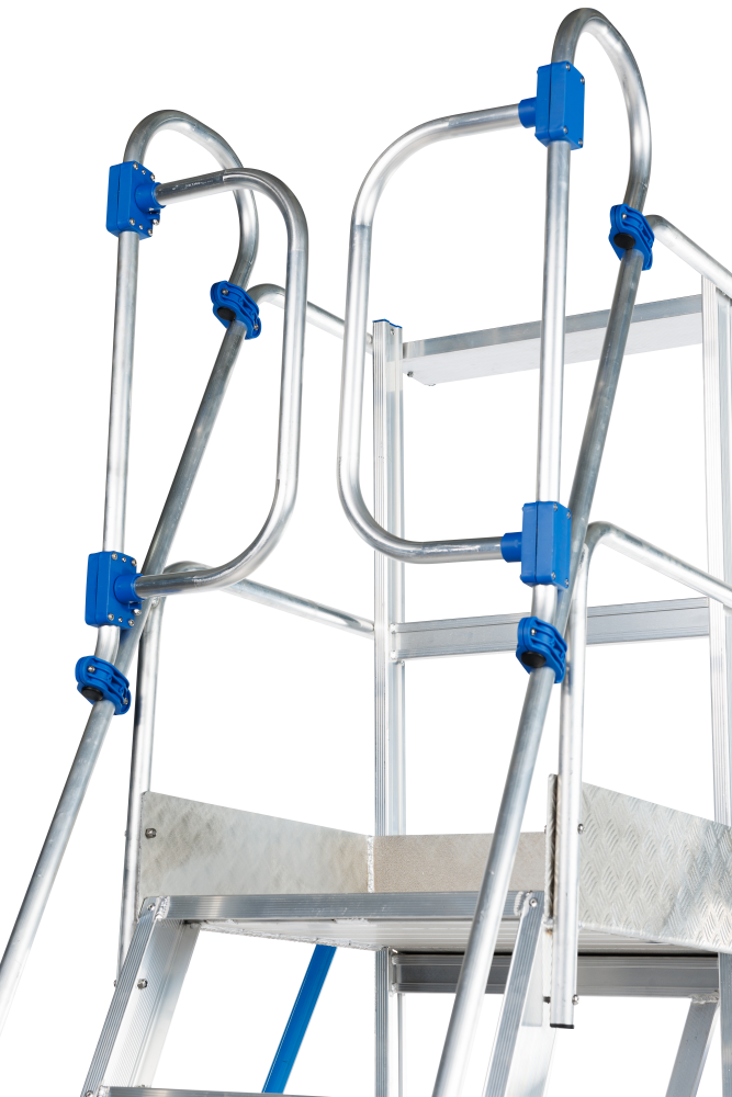 Mobiele bordestrap / 5 treden met zelfsluitende veiligheidsdeur