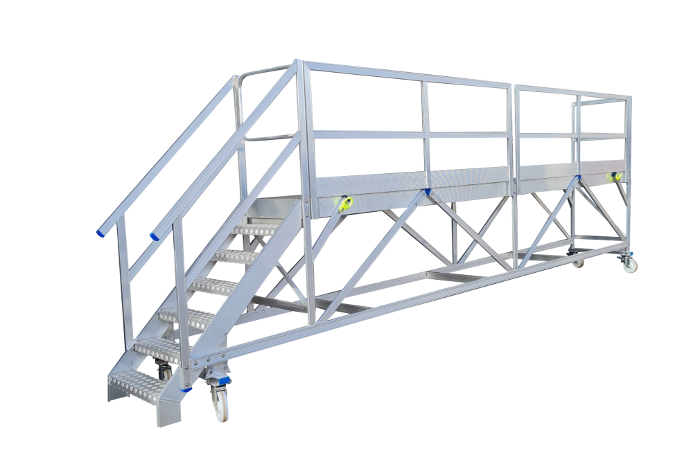 Plate-forme quai de déchargement longueur 6m x 0,7m hauteur de plancher à 1,4m