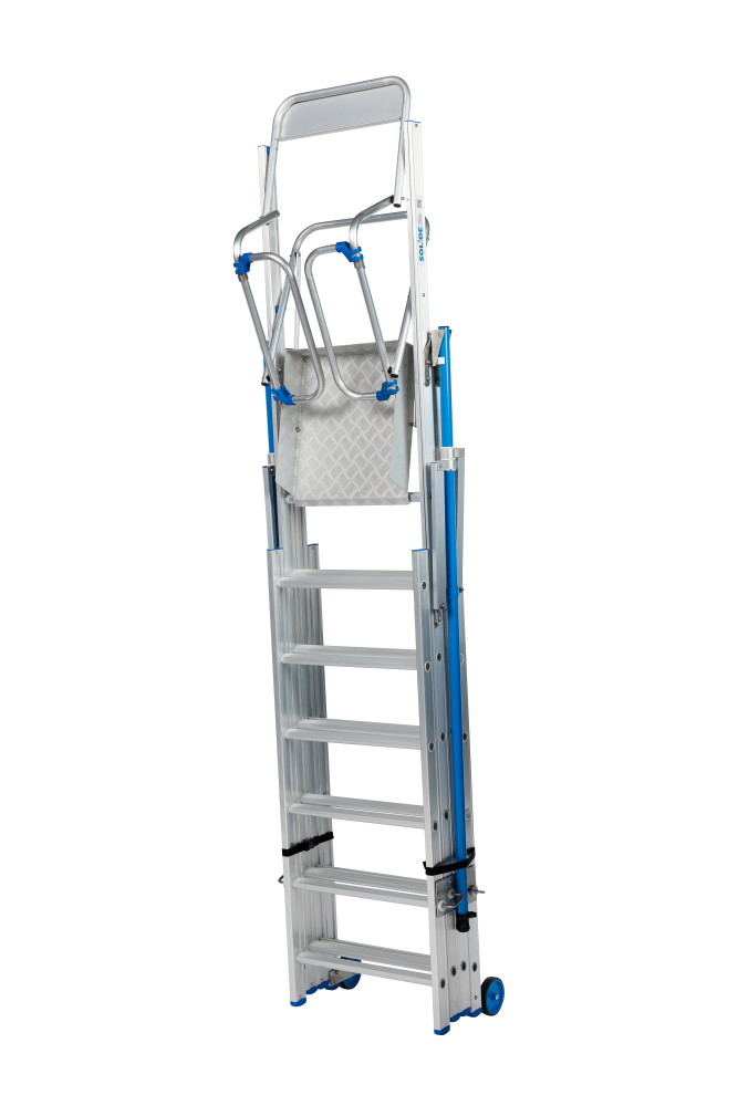 Telescopisch werkplatform PIR / 7-10 treden, saloon deuren Telescopisch werkplatform PIR / 7-10 treden, saloon deuren