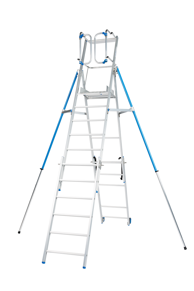 Telescopisch werkplatform PIR / 7-10 treden, saloon deuren Telescopisch werkplatform PIR / 7-10 treden, saloon deuren