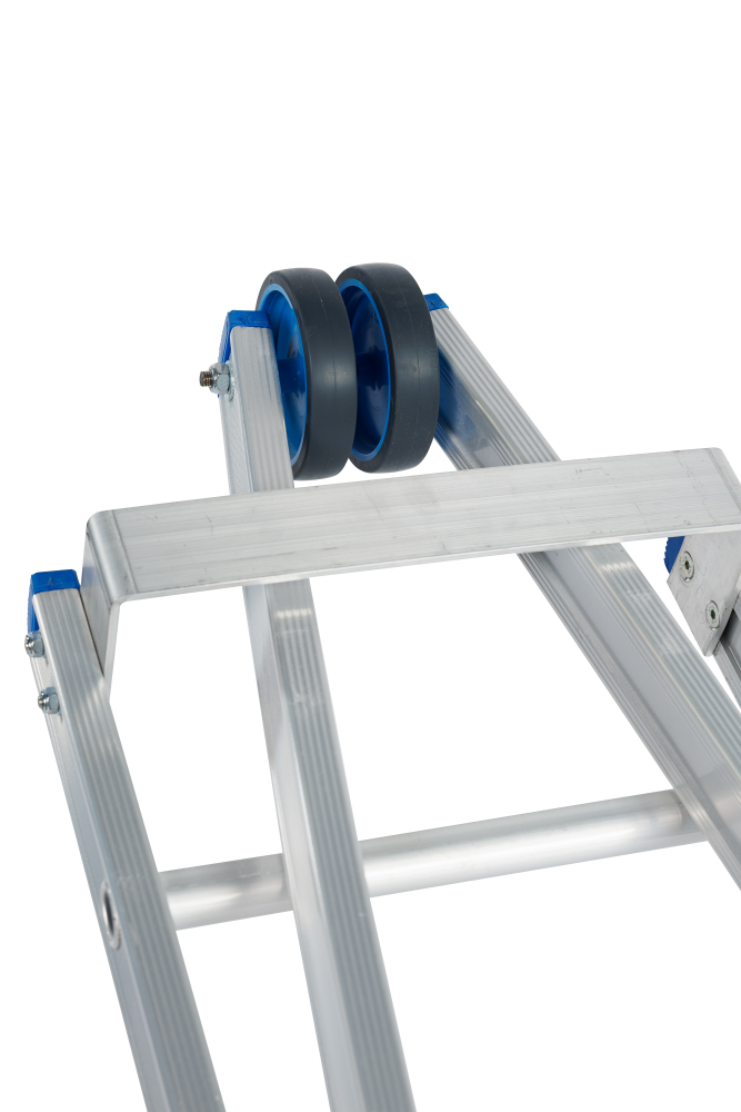 Schuifladder met rol / 3x8, open voet, reform