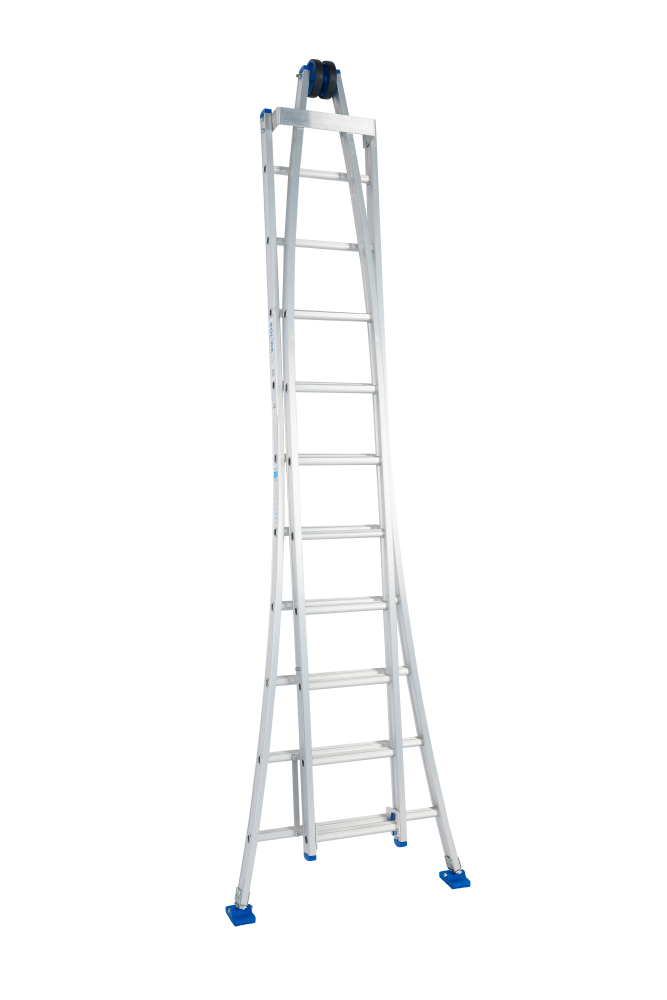 Laveur de vitres / 2 x 8, pieds évasés, roulette de façade