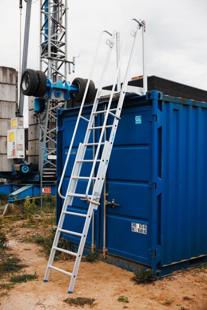 Telescopisch toegangsplatform bouwput / H 1.81m - 2.97m