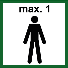 Maximaal 1 persoon